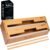 18 Inch Large Foil Wrap Dispenser with Cutter, 2 in 1 Aluminum Butcher Parchment Paper Freezer Tin Wax Cling Foil Plastic Wrap Organizer for Kitchen Drawer Bamboo Saran Storage Roll Holder