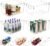 Tiawudi Set of 10 Clear Plastic Storage Bins, 4 Large and 6 Small Stackable Storage Containers for Pantry Organization, Organizer Bins for Home, Kitchen, Bathroom, Office, Cabinet Shelf Organizers