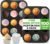 NutriChef Muffin Pans for Baking 2-Pack | Nonstick 12 Mold Cupcake Tins | Carbon Steel Stackable Cup Cake Trays | Dishwasher & Oven Safe | Includes 100 Parchment Paper Liners | 13 x 10 x 1 | Black