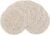 SHACOS Round Placemats Set of 6 Woven Round Table Mats 15 inch Braided Border Washable Cotton Polyester Circle Place Mats, Ivory