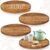 Kigley 4 Pcs Acacia Wood Lazy Susan Organizers Lazy Susan Turntable for Cabinet Non Skid Kitchen Tray for Counter Pantry Spice Salt Pepper Olive Oil Table Organization and Storage (12 Inch)