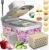 11-in-1 Vegetable Chopper for Kitchen, Food Chopper with Container, Mandoline Slicer Onion Dicer, Veggie Cutter for Fruit Salad Kitchen Gadgets Essential Tools (Beige)