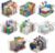 MOONEDGE 8 Pack Clear Plastic Storage Bins, 12 x 8 x 6in Stackable Pantry Organizer Cabinet Containers for Under-Sink Storage, Kitchen, Fridge, Bathroom and Home Organization