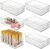 Kingrol 6 Pack Plastic Storage Bins for Pantry, Refrigerator, Countertop, Cabinet Organization, Stackable Food Storage Organizer with Handles, BPA Free, 10 x 6 x 3 Inch
