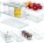 Hudgan 8 PACK Freezer Organizer Bins Stackable Pantry Organizers and Storage Clear Plastic Acrylic Storage Container for Kitchen Pantry Refrigerator