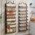 8-Tier Spice Rack Wall Mount, Heavy-Duty Over the Door Pantry Organizer with Wooden Adjustable Basket, 2 IN 1 Wall Mount or Hanging Pantry Door Organizer,Door Spice Rack for Pantry, Black