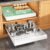 2 Pack Pull out Cabinet Organizer, Expandable Width(14″-24″), Depth(13″-24″) with 3 Rails, Slide Out Drawers With Raising Pad for Framed Cabinets, with Adhesive Film for Cabinets in Kitchen, White