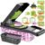 14-in-1 Vegetable Chopper with Container – Veggie Chopper with Container and Lid Includes 6 Blades, Cheese Grater, Egg Separator | Finger Guard, Dishwasher Safe – Veggie Dicer for Chips, Cubes, Strips