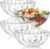 ZOOFOX 4 Pack Clear Plastic Serving Bowls, Large Unbreakable Salad Bowls for Fruit, Salad, Popcorn, Chips, Dips, Condiments, Party Snack and More, 9 inch