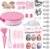 Cake Decorating Supplies Kit Tools 255pcs, Cake Decorating Set with Cake Turntable, 12 Numbered Icing Piping Tips, Cookie Cutters, Icing Smoother & Other Accessories for Cake Decoration (255, Pink)