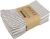 Plain Striped Cotton Linen Blended Dinner Cloth Napkins – Set of 12 (40 x 30 cm) – for Events & Home Use (Brown)