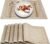 DACHUI Placemats Set of 6, Linen Look Woven Place Mats, Water Resistant, Heat Resistant, Washable, Durable Table Mats (Beige)