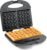 Elite Gourmet Maxi-Matic Electric Nonstick Belgian Waffle Iron Snack Maker Machine, Breakfast, Sandwiches, Compact & Portable, 2 Slice, Black