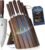 Knife Set 7 Piece Japanese Style Kitchen Knife Set With Foldable Magnetic Acacia Wood Block Sharp High Carbon Stainless Steel Knives Set for Kitchen with Anti-slip Handle, Gift for Mom