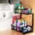 Under Sink Organizer, 2-Tier Pull-Out Cabinet Organizer – Adjustable Height, Left or Right Install – Smooth Slide-Out Drawers, Heavy-Duty Metal Rack for Kitchen & Bathroom, 1 Pack