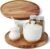 [ 2 Pack ] 10-inch Acacia Wood Lazy Susan Organizers, ACIAZAAZ Lazy Susan Turntable for Cabinet, Kitchen Turntable Storage for Table, Countertop, Pantry
