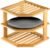 RoyalHouse Bamboo 3-Tier Corner Shelf Organizer for Countertop & Kitchen Cabinet, Space Organizer for Kitchen and Bathroom