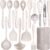 AOTHOD Silicone Cooking Utensils Set – 446°F Heat Resistant Kitchen Utensils,Turner Tongs,Spatula,Spoon,Brush,Whisk,Kitchen Utensil Gadgets Tools Set for Nonstick Cookware,Dishwasher Safe (BPA Free)