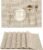 Leetaltree Beige Placemats Set of 6 – Heat Resistant Non-Slip Place mats for Dining Table, Washable Durable PVC Vinyl Woven Table Mats(Beige, 6)
