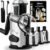 Joined Rotary Cheese Grater with Handle – Mandoline Slicer with 3 Stainless Steel Drum Blades-Vegetable Slicer Walnuts Grinder Cheese Shredder Round Mandoline with Peeler