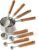 8PCS Measuring Cups, DAJLFA Stainless Steel Measuring Cups and Spoons Set with Ergonomic Wooden Handle for Cooking & Baking
