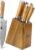 HOSHANHO Knife Set with Block 7-Piece, Professional 67-layer Damascus Super Steel Kitchen Knife Sets for Cooking, Ultra Sharp Knife Set with Sharpener