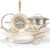 Gotham Steel 15 Pc Ceramic Cookware Set, Ceramic Pots and Pans Set Non Stick with Cooking Utensils and Steamer, Non Toxic PFOA PFOS Free, Premium Gold Stay Cool Handles, Oven & Dishwasher Safe