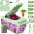 Vegetable Chopper 16-in-1 Multifunctional Kitchen Gadgets – 8 Blades Onion Chopper with Container, Food Spiralizer Slicer Dicer Grater Shredder, Vegetable Cutter for Salad/Coleslaw/Meat/Nuts