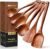 Premium Teak Wooden Spoons for Cooking, 6-Piece Wood Kitchen Utensils Set for Nonstick Cookware – Heat Resistant, Natural Healthy Spatula Set with Hanging Holes – Durable, Scratch-Free & Handcrafted