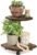 Tikea Decorative Wood Riser for Display, 2-Tier Rustic Corner Shelf for Kitchen Bathroom Counter Decor, Farmhouse Riser for Soap Dispenser and Plant (Brown)