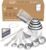Measuring Cups and Measuring Spoons Set of 14 – Stainless Steel Measuring Cups and Spoons Set, Includes 1/8 Teaspoon Measuring Spoon, 1/8 Cup Measuring Cup, Leveler Dry (14, Charcoal)