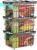 iSPECLE Freezer Organizer Bins – 3 Pack Adjustable Width for 5 to 7 Cu.Ft Chest Freezers, Stackable Freezer Wire Storage Baskets for Deep Freezer Organization, Assembly Required, Black
