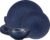 Bzyoo 12 Piece Melamine Dinnerware Set – Durable, Dishwasher Safe, Organica Navy Blue Plates and Bowls Sets Casual Dish Set for Dining, Outdoor and Kitchen