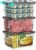 GSlife Freezer Organizer Bins – 3 Pack Large Deep Freezer Organizer Bins Expand to Fit 5 to 7 Cu.ft Chest Freezer, Stackable Wire Storage Bins with Handles Easy Access, Scratch Resistant, Black