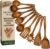 Teak Wooden Utensil Set (9-Piece) – Teak Cooking Utensils for Nonstick Cookware, Teak Wooden Spoons for Cooking & Spatula – Natural Wood Kitchen Utensils by Crafted Path