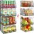 4 Pack XXL Stackable Wire Storage Basket, Extra Large Capacity Pantry Organizer and Storage, Muti-Purpose for Vegetable Fruit Basket & Can Organizer & Snack Rack & Metal Pantry Bin