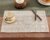 ZeeMart Linen Checked Placemats Set of 6, Plaid Embroidery Textured Table Mats, Double Layer Thick Farmhouse Rustic Place Mats for Kitchen Dining Table Home Decor, Beige 13×19 Inch